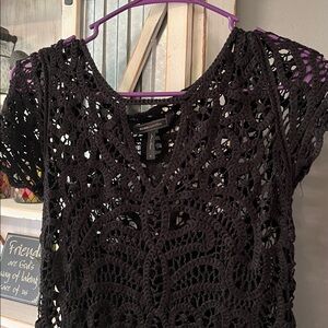 BCBG Maxazria Black Lace Knit Dress